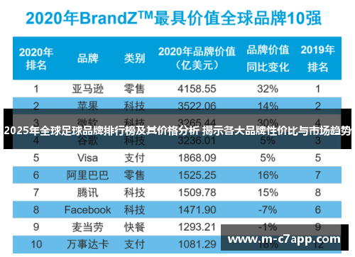 2025年全球足球品牌排行榜及其价格分析 揭示各大品牌性价比与市场趋势